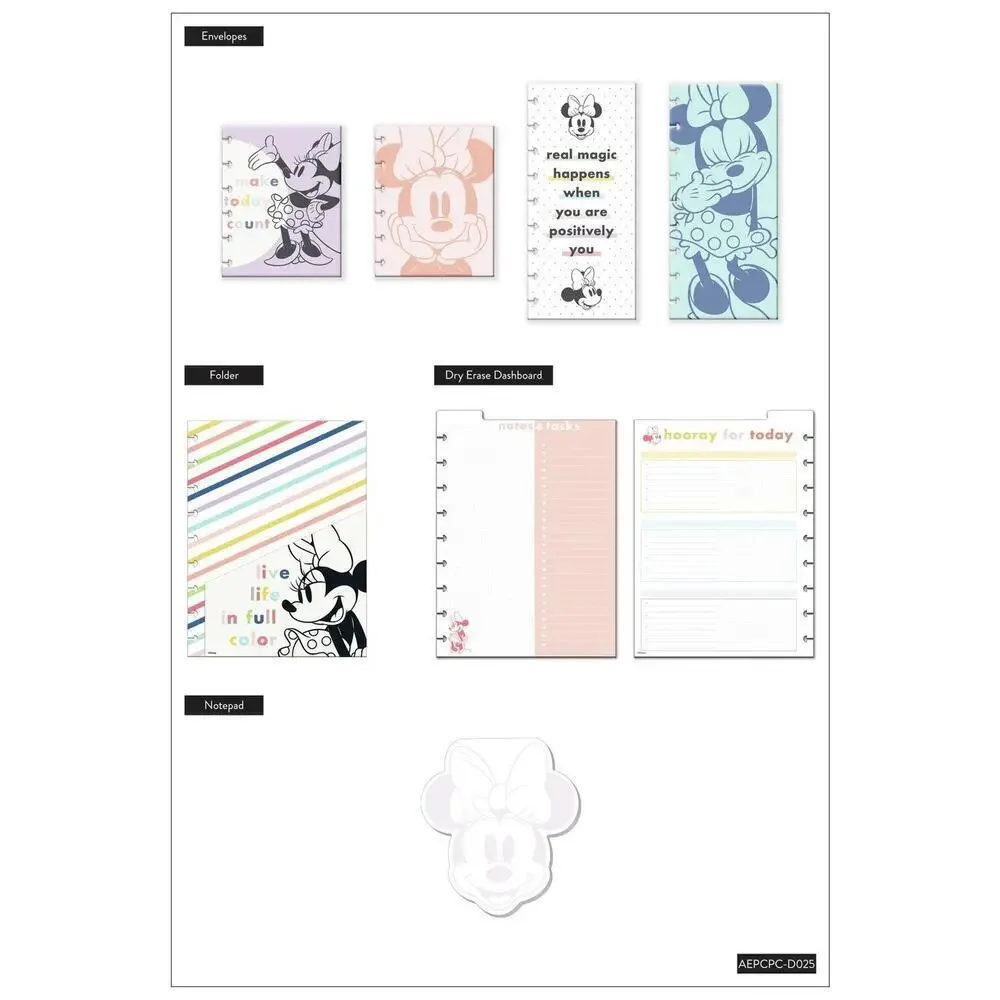NEW Happy Planner Disney Minnie Mouse Classic Planner Companion Folders Papers